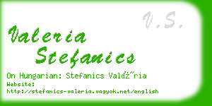 valeria stefanics business card